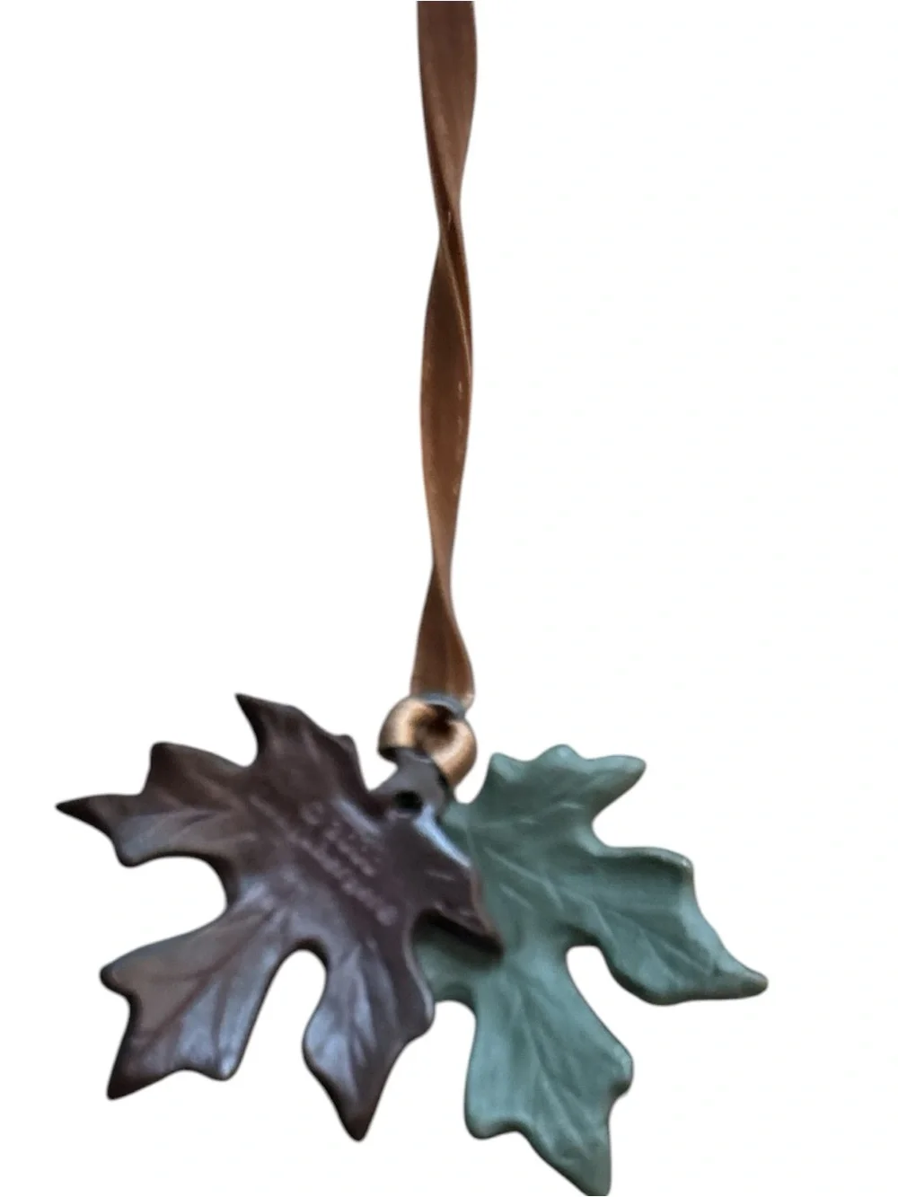 Longaberger Basket Double Maple Leaf metal tie-on 2000 Replacement 73393